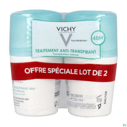 Déodorant Anti-Transpirant Roll-On Intense 48h 2x50ml