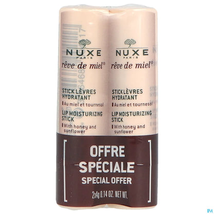 Rêve de Miel Stick Lèvres Hydratant Duo 2x4g