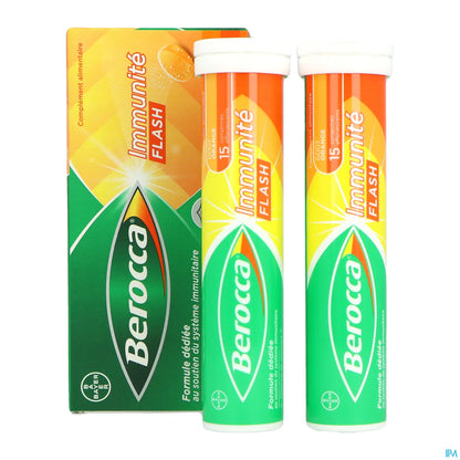 Bayer Berocca Immunity Flash gusto arancia 30 compresse effervescenti
