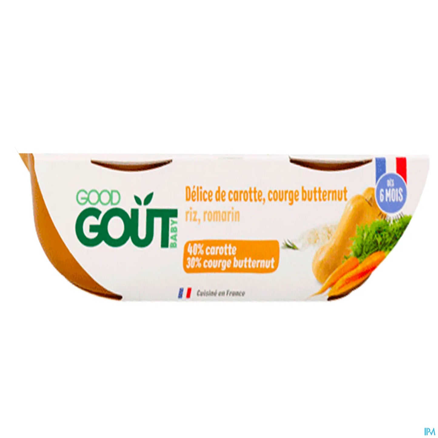 Purea di zucca e carota biologica 2x190g