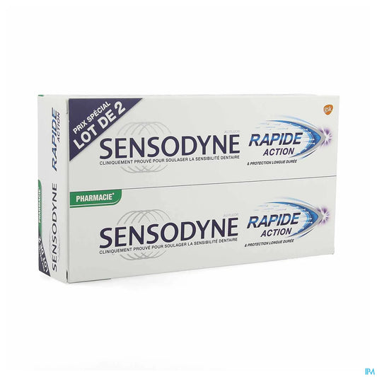 Dentifrice Rapide Action 2x75 ml