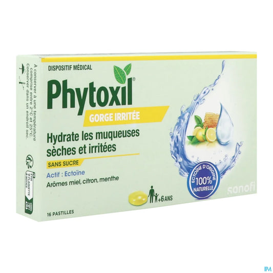 Sanofi Phytoxil Gorge Irritée Miel Citron Menthe 16 Pastilles