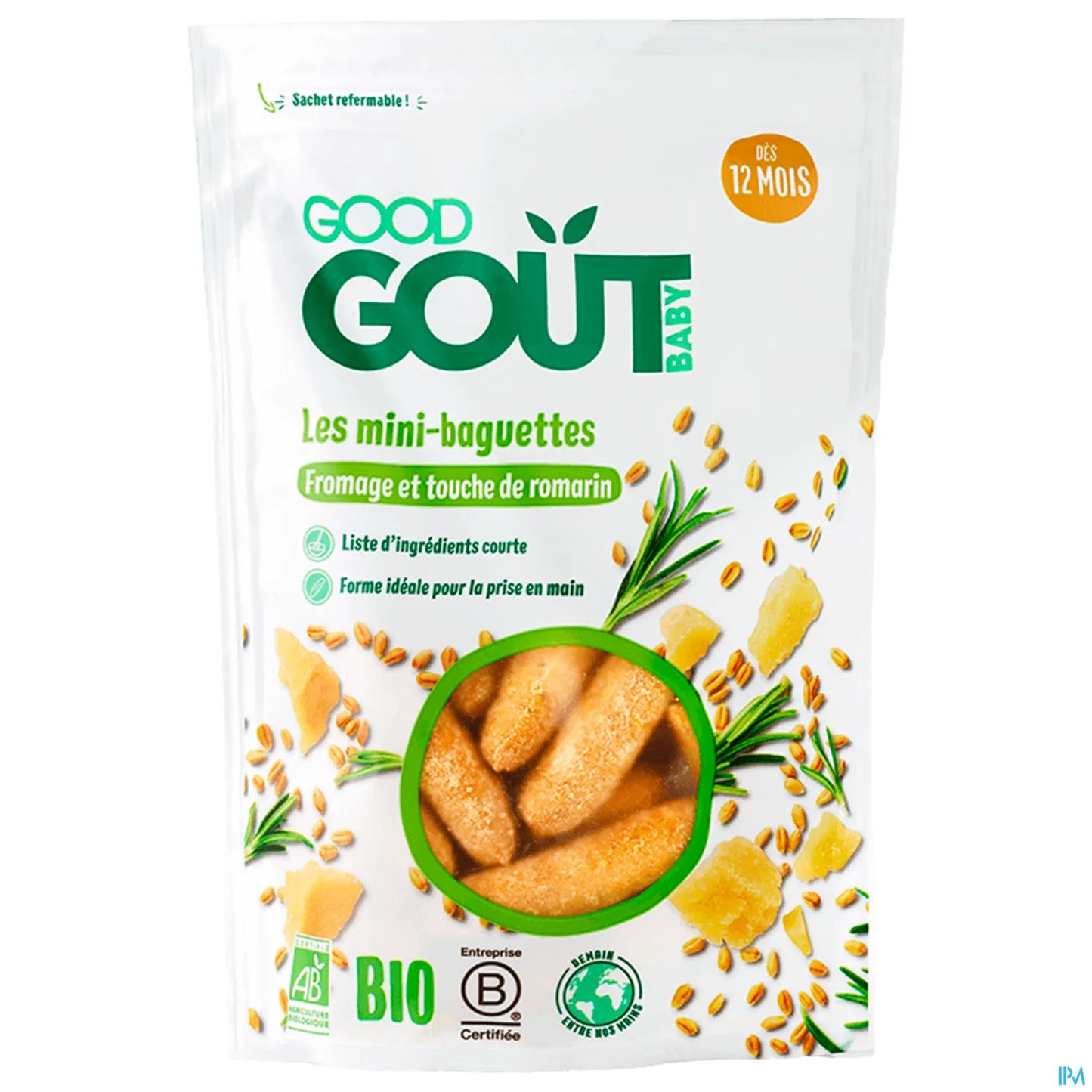 Mini Baguettes Fromage Romarin Bio 70g