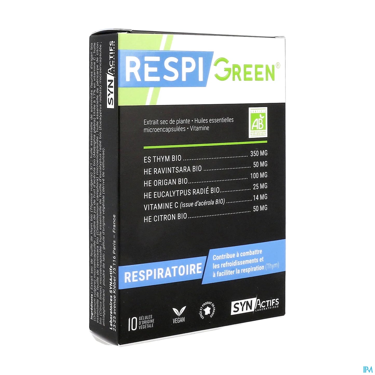 Synactifs Rhin Actifs Bio Respiratoire 10 Gélules