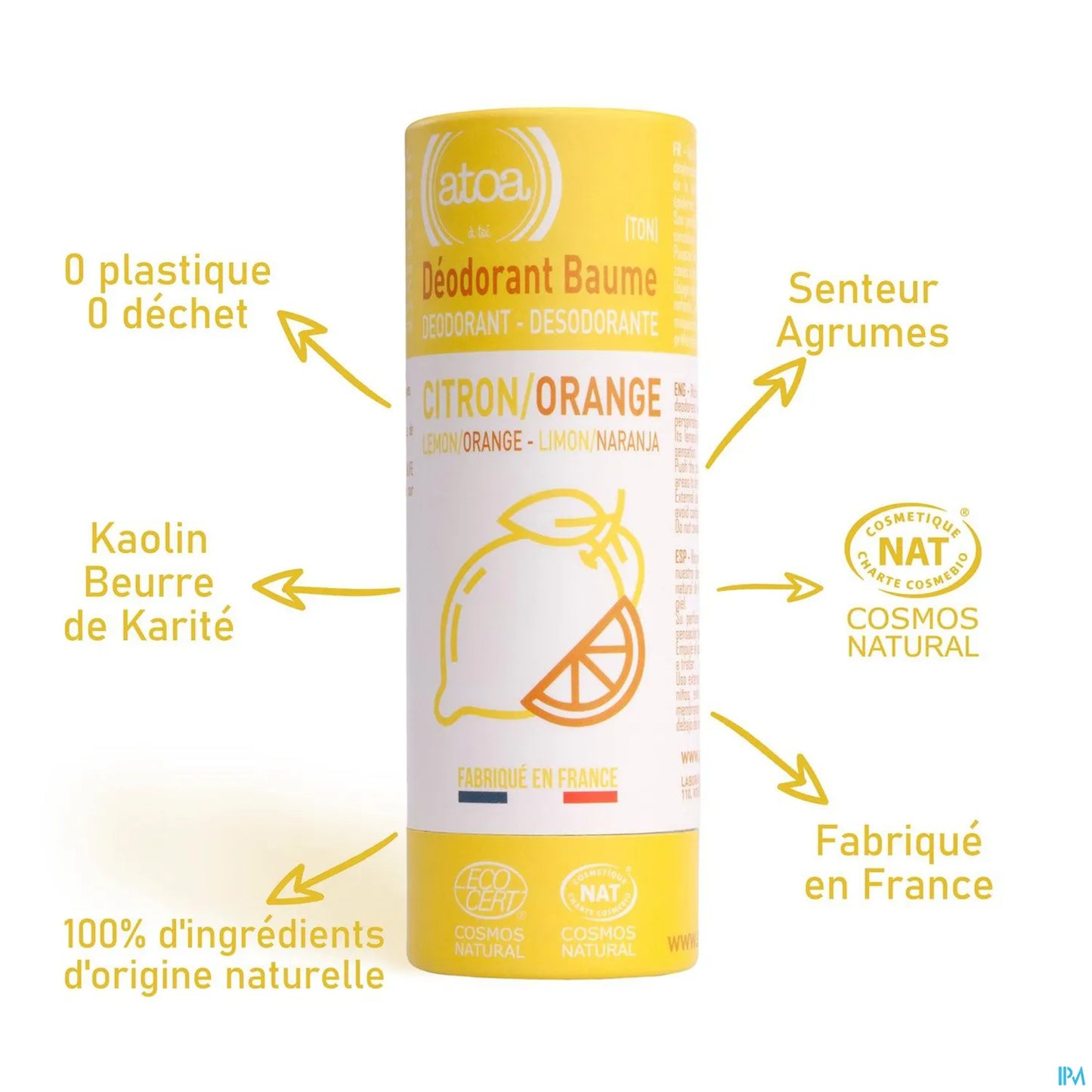 Déodorant Baume Agrumes 100 g