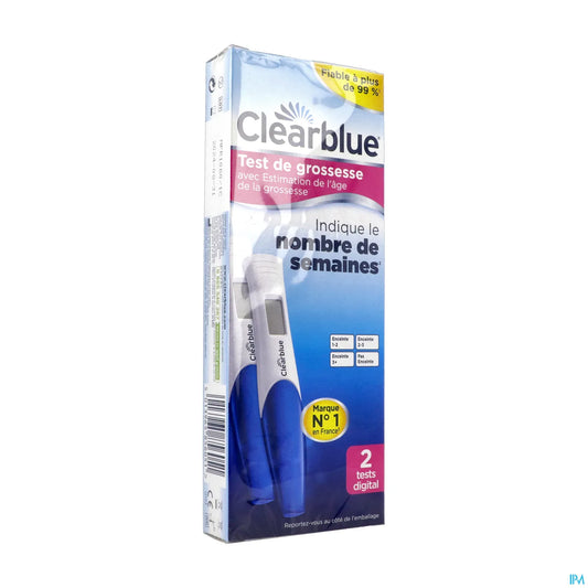 Clearblue Digital Test de Grossesse 2 unités