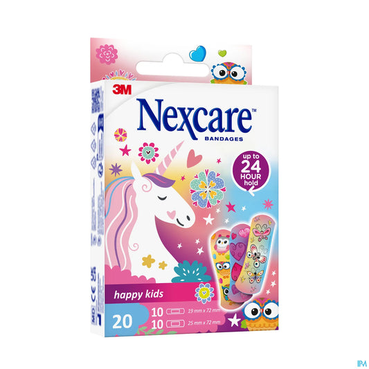3M Nexcare Happy Kids Licorne 20 Pansements