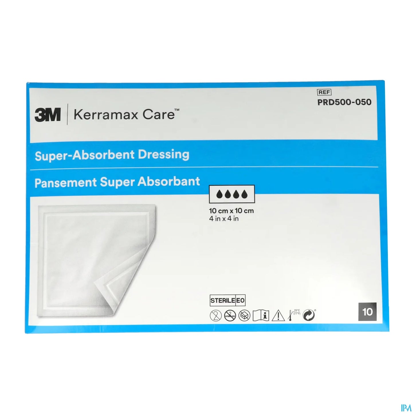 Kerramax Care Pansements Superabsorbants 10x10 cm Boîte 10