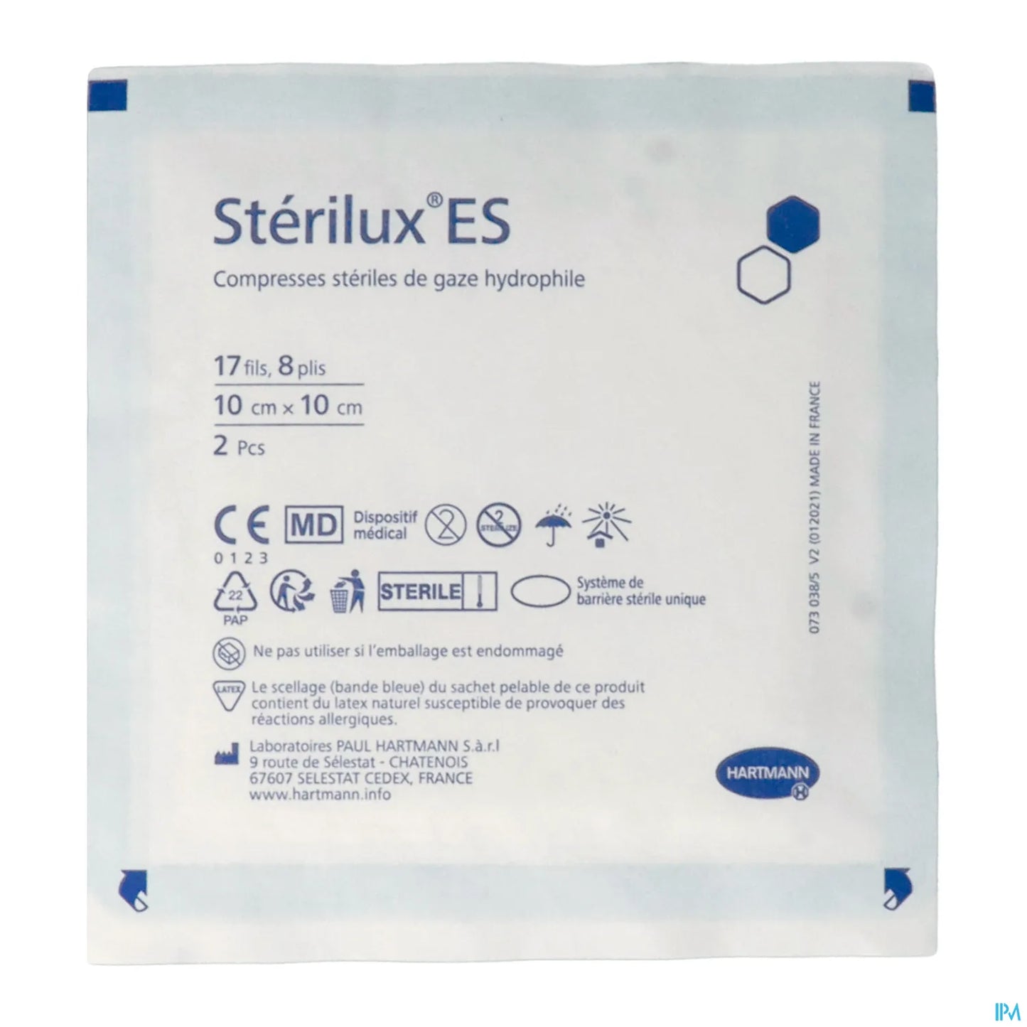 Compresses Stériles 10x10 cm Boîte de 20