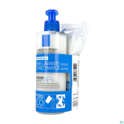 Lipikar Syndet AP+ Crème Lavante Relipidante 400ml Eco-Recharge