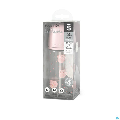 Biberon in polipropilene 270 ml tettarella simmetrica rosa
