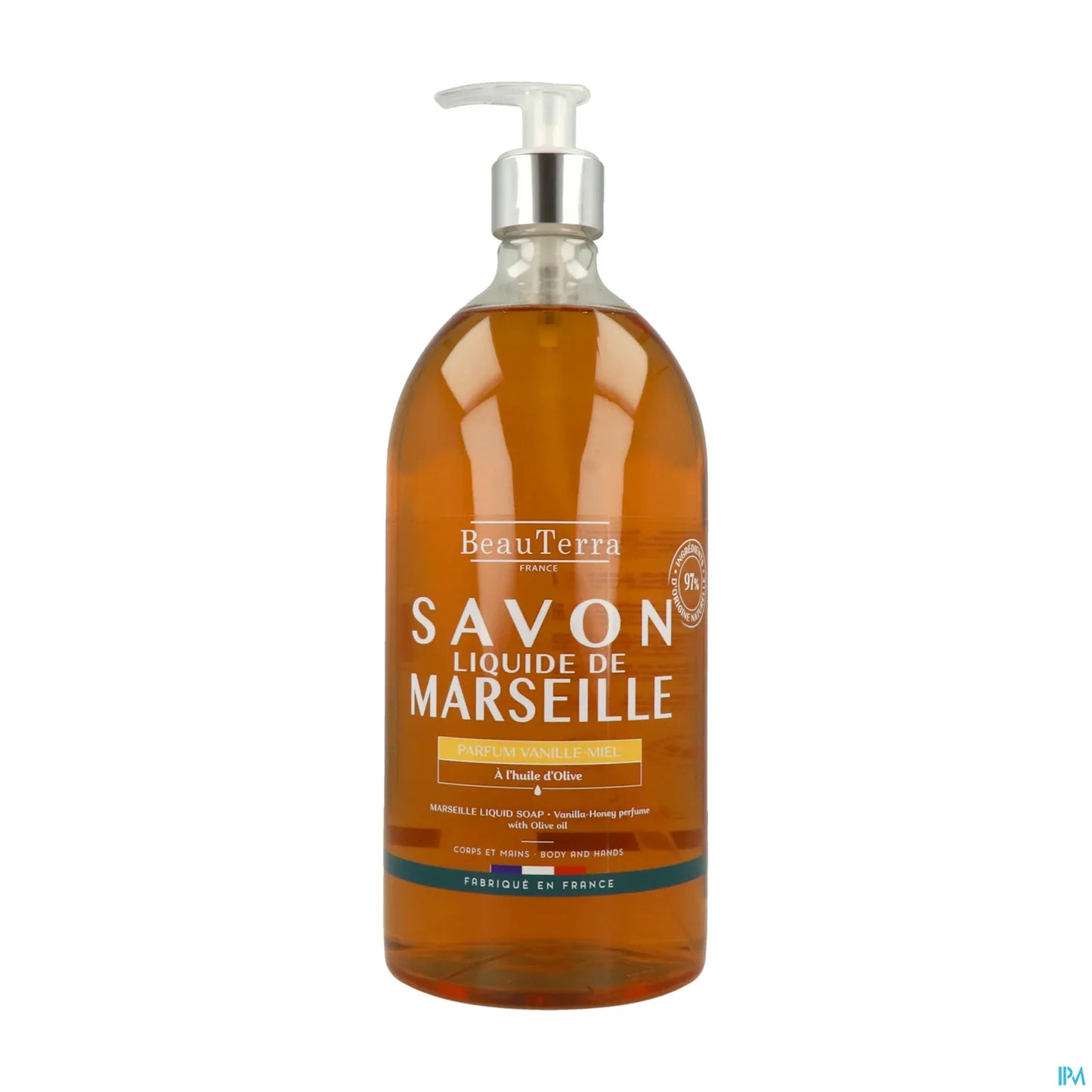 Savon de Marseille Vanille Miel Corps et Mains 1L