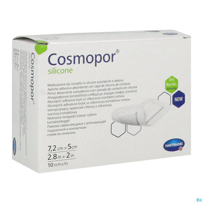 Cosmopor Silicone 7,2 cm x 5 cm Boîte de 10