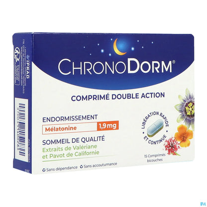 Iprad Laboratories ChronoDorm Double Action Melatonin 1,9 Mg Valeriana 15 Compresse