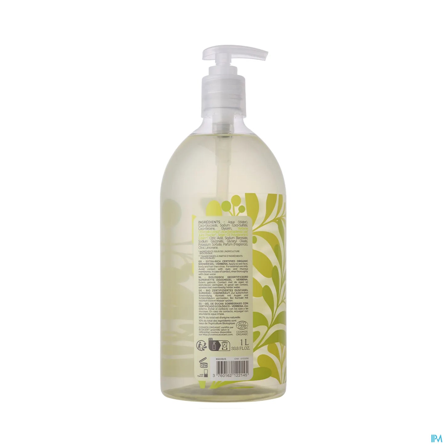 Green Nature Gel Douche Surgras Verveine Bio 1000 ml