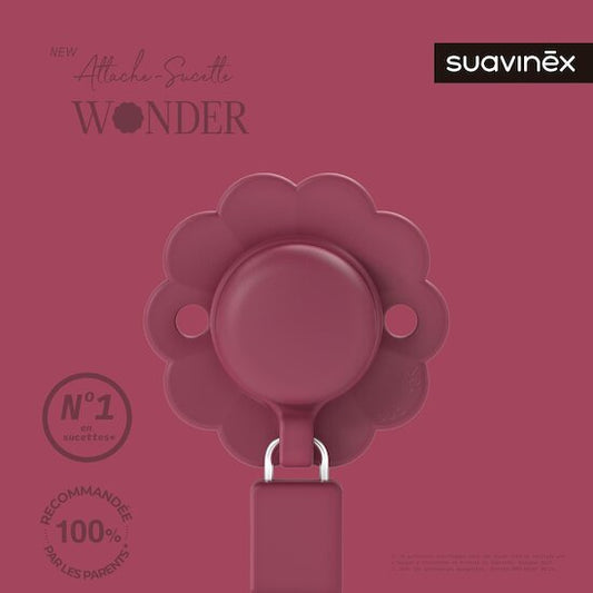 Wonder Viva Magenta Silicone Pacifier Clip