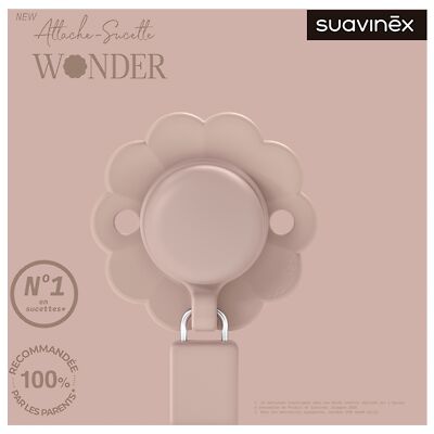 Wonder Pale Mauve Silicone Pacifier Clip