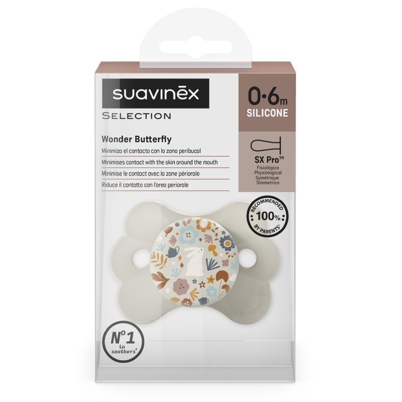 Wonderland SX Pro Silicone Pacifier 0-6M Liberty Beige