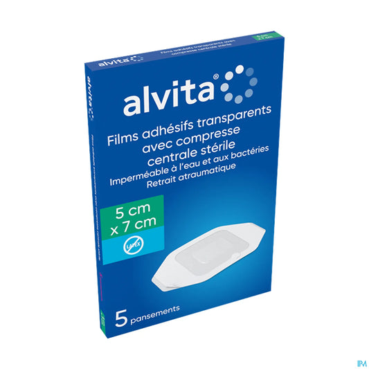 Transparent Adhesive Film with Compress 5x7 cm 5 Units