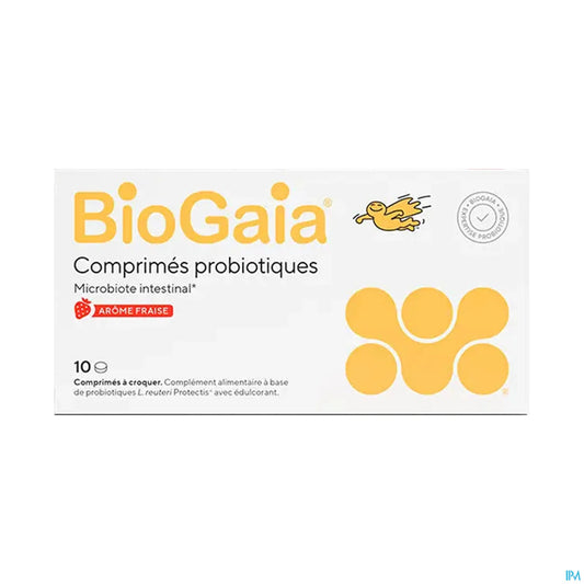 Biogaia Probiotiques Fraise 10 comprimés