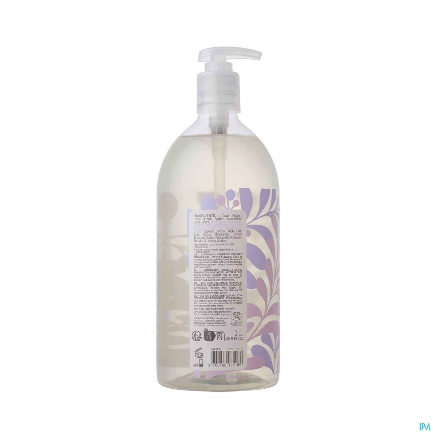Green Nature Organic White Flower Surgras Shower Gel 1L