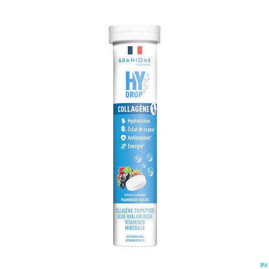 Hydrop Collagen Raspberry Blackcurrant 18 Effervescent Tablets