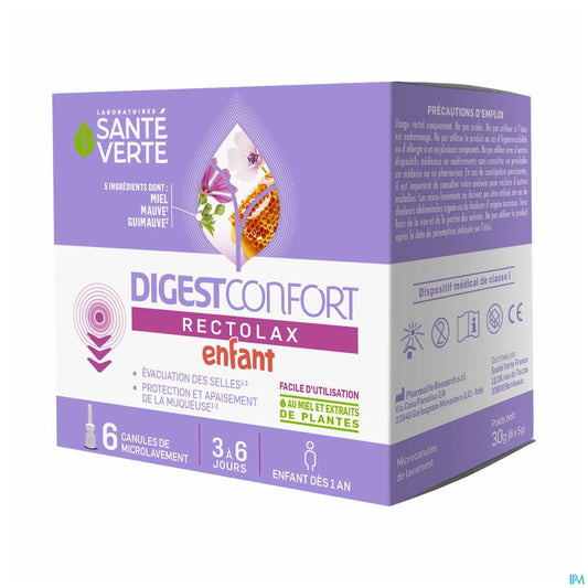 DigestConfort Rectolax Enfant 6 Canules de Microlavement