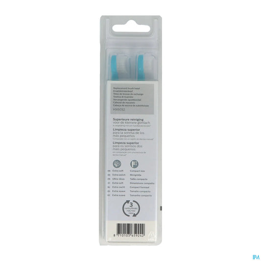 Philips Sonicare HX6032/33 Têtes de Brosse à Dents pour Enfants 3 Ans et Plus x2