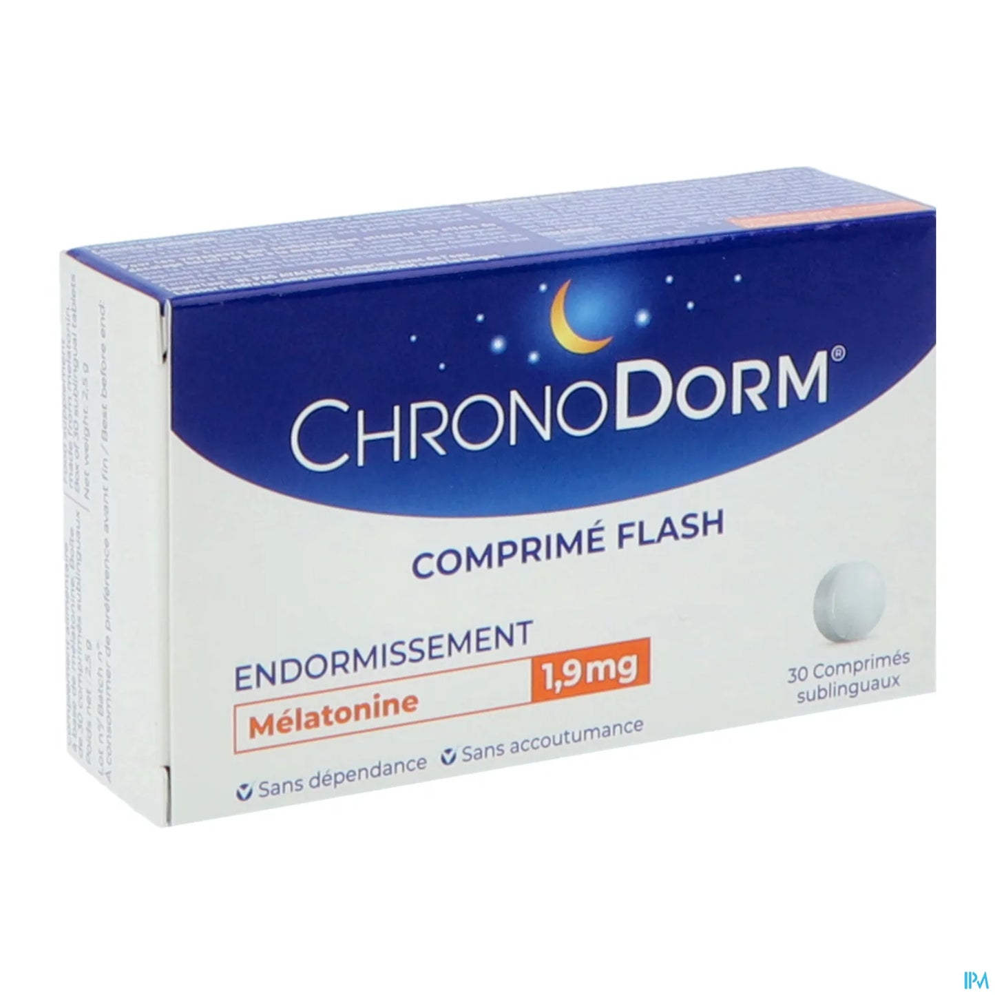 Iprad Sante ChronoDorm Mélatonine 1,9mg 30 Comprimés