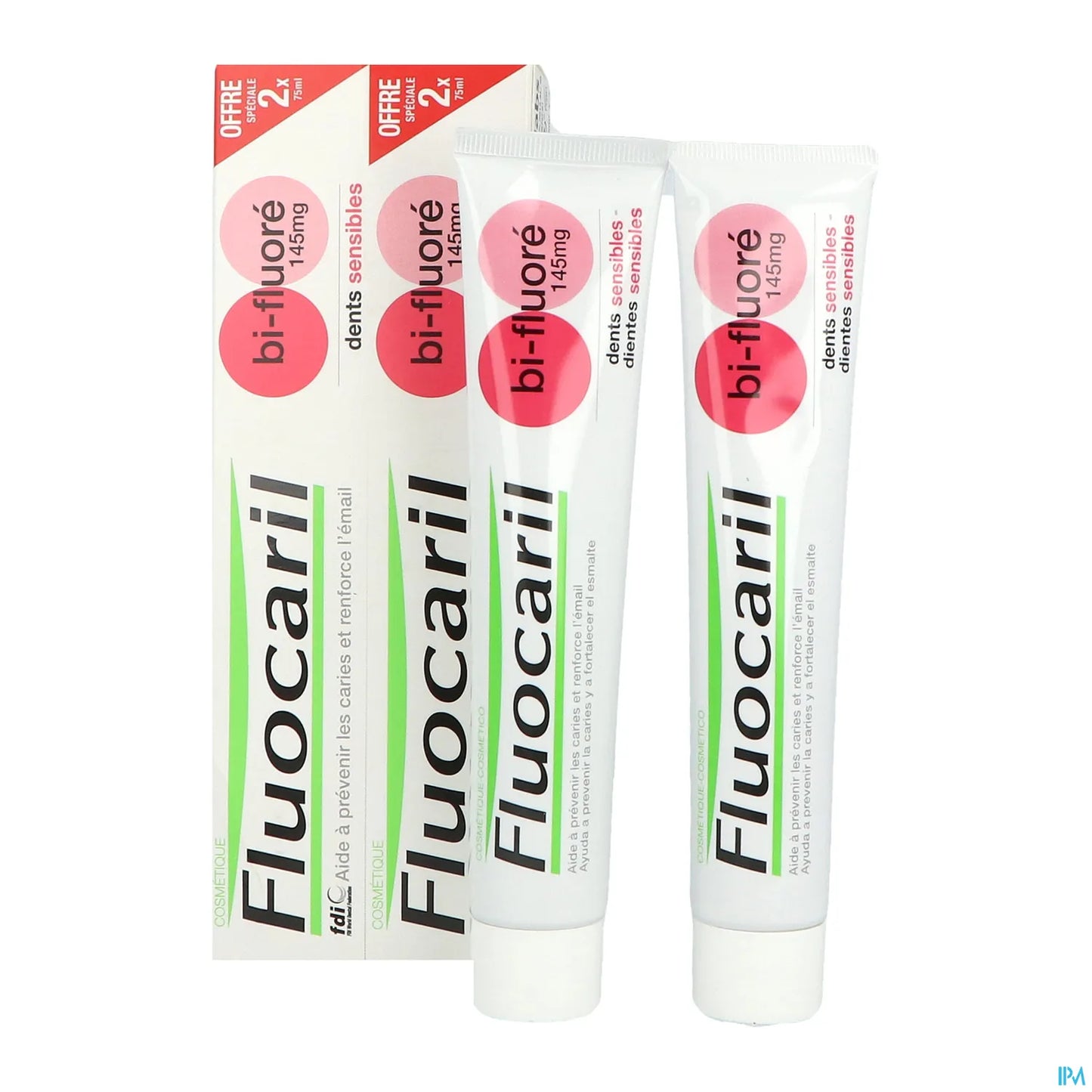 Dentifrice Bi-Fluoré Dents Sensibles 145mg 2x75ml