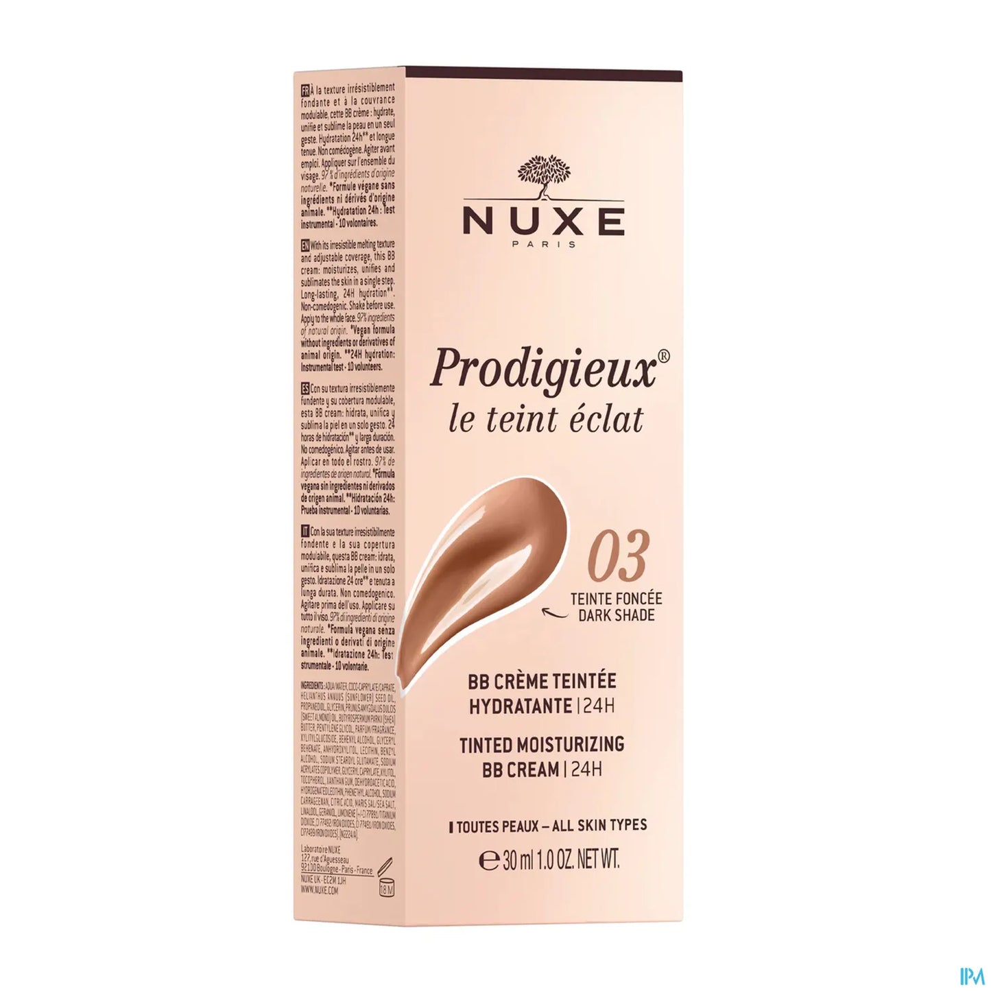 Prodigieux BB Crème Teintée Hydratante 30 ml Teinte Foncée