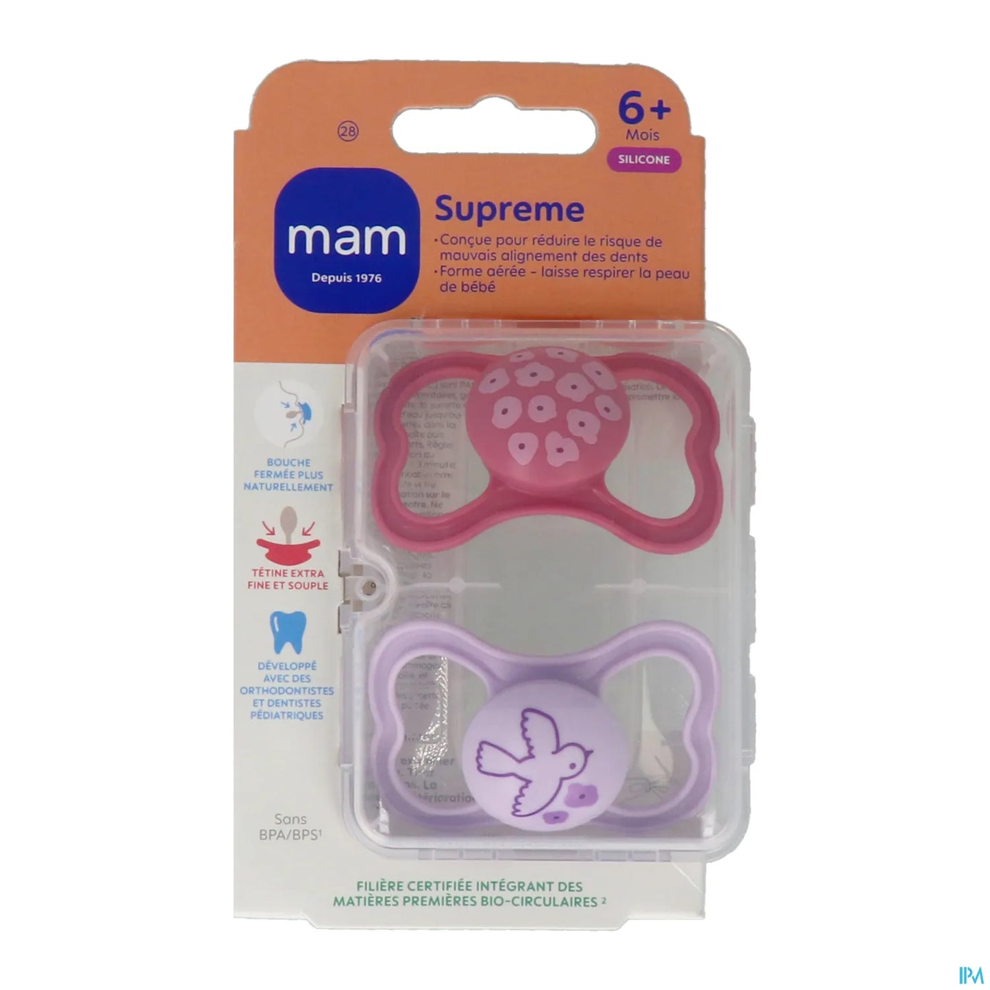 Sucette Suprême Silicone 6 Mois et Plus Lot de 2