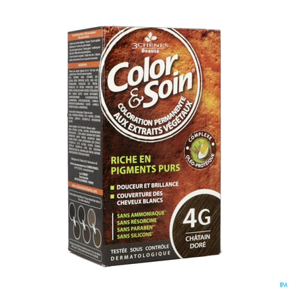 3 Chênes Color &amp; Soin Golden Chestnut 4G - Coloring Kit