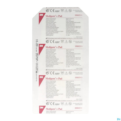 3M Medipore Pad Pansement 10x20cm, 10 Unités