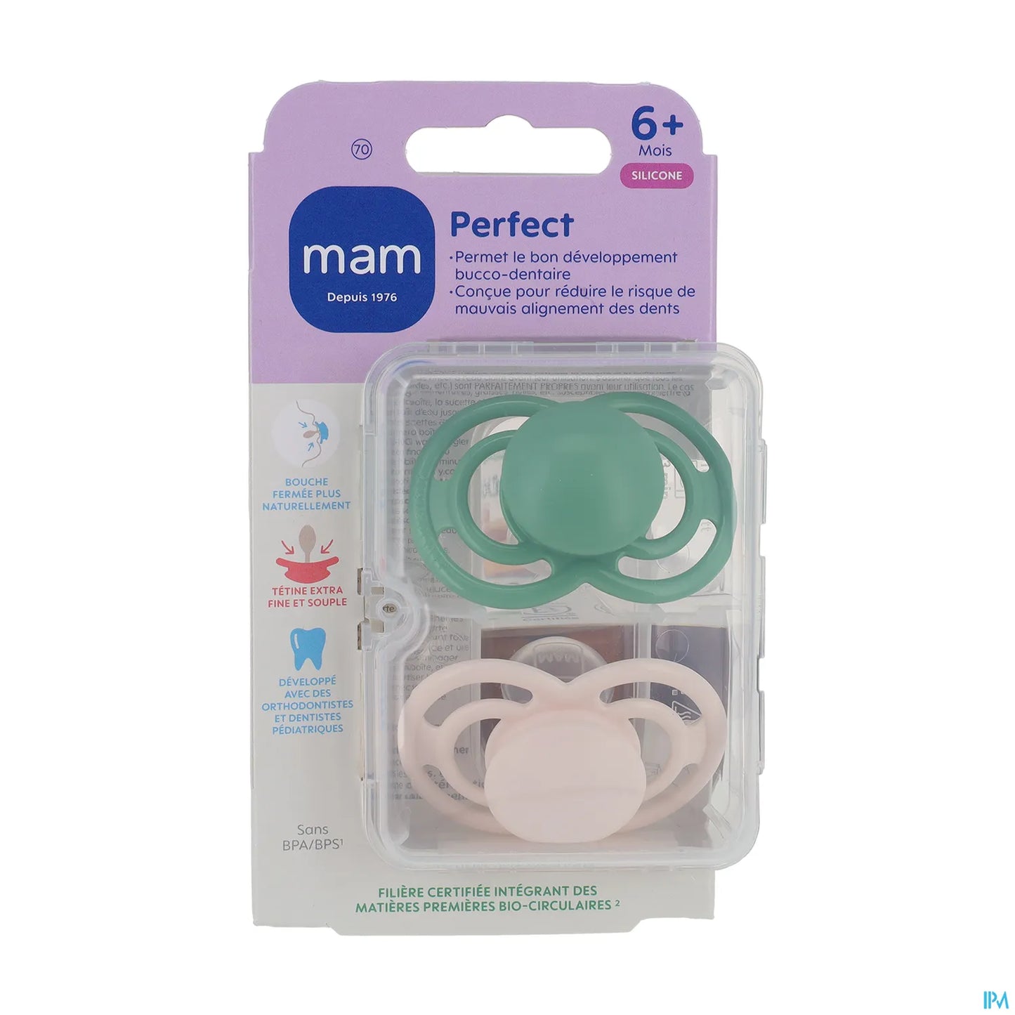 Sucette Suprême Perfect Tendance 6 Mois Silicone Lot de 2