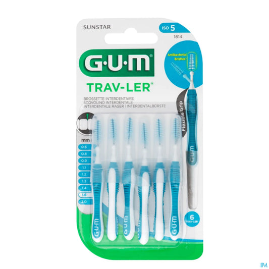 G.U.M Trav-Ler Brossette Interdentaire 1.6mm Bleu 6 Unités