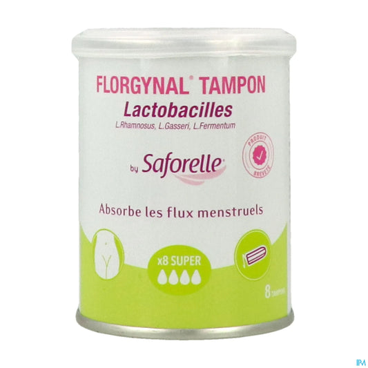 Saforelle Florgynal Super Lactobacillus Tampons Box of 8