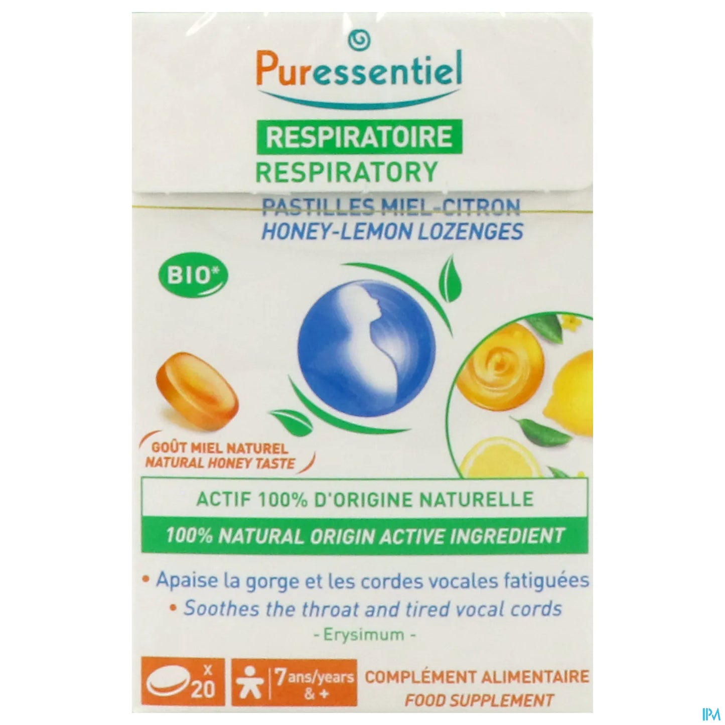 Pastiglie respiratorie Miele Limone 20 pastiglie