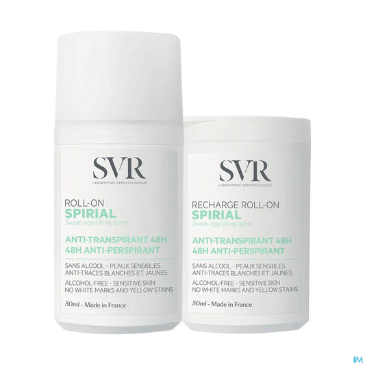 SVR Spirial Déodorant Anti Transpirant Roll On 50 mL + Recharge 50 mL