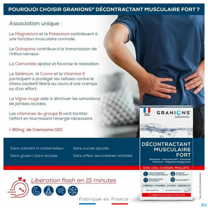 Décontractant Musculaire Fort 20 Comprimés