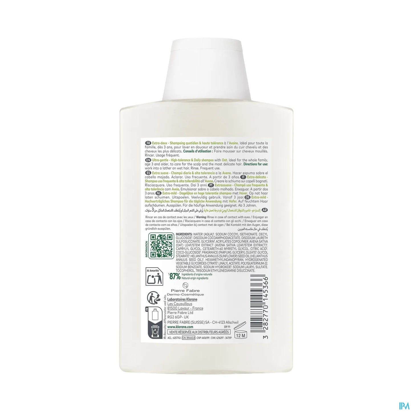 Shampoing Extra-Doux Avoine 200ml