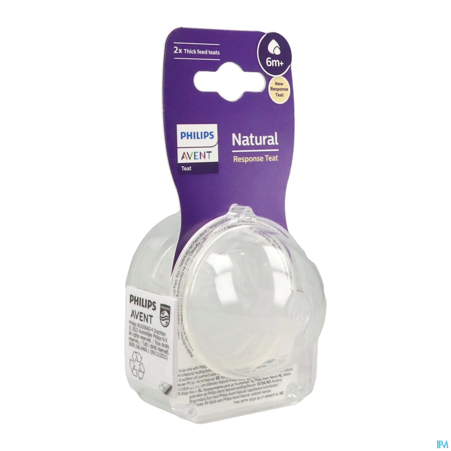 Tettarella in silicone Philips Avent Natural Response 6m+ per liquidi densi - Confezione da 2