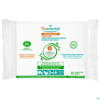 Salviette disinfettanti per mani e superfici 32 salviette