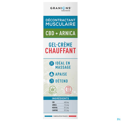 Décontractant Musculaire Gel-Crème Chauffant CBD Arnica 75ml