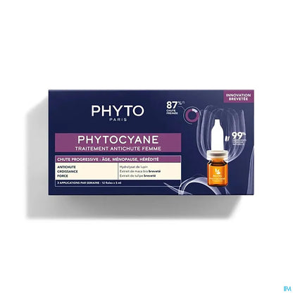 PhytoCyane Traitement Anti-Chute Progressif Femme 12x5ml