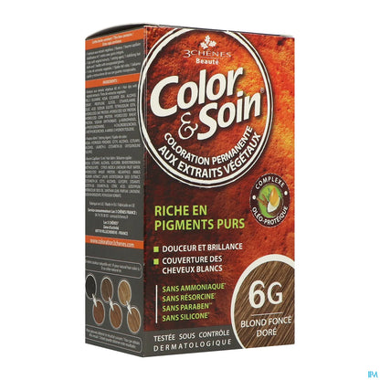 3 Chênes Color & Soin Coloration Blond Foncé Doré 6G