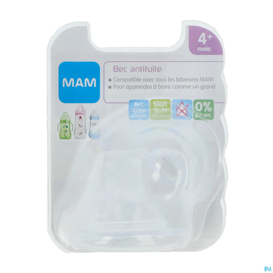 Tétine Silicone Bec Anti-Fuite 4mois+ x2