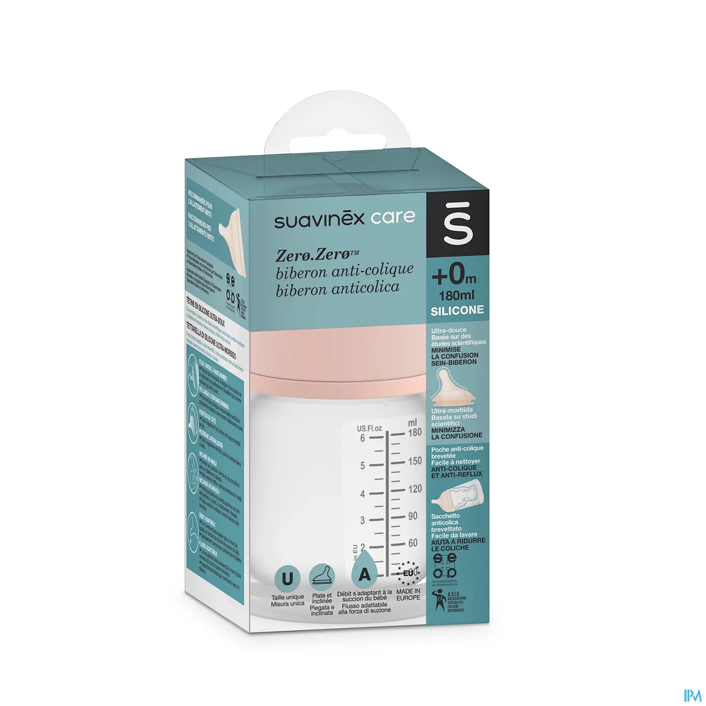 Zero Zero Anti-Colic Flujo Adaptable Baby Bottle 180ml