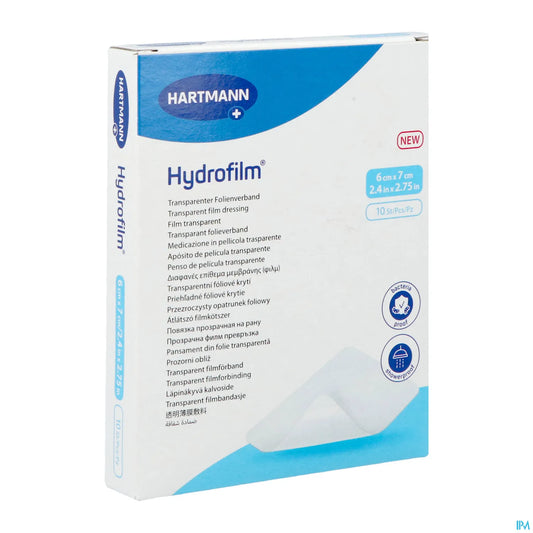 Hydrofilm Pansement Adhésif Stérile Transparent 6x7cm B/10