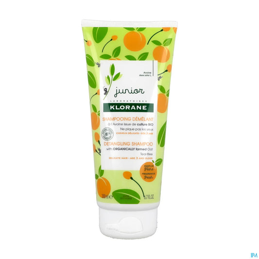 Junior Shampoing Démêlant à l'Avoine Bio Parfum Pêche 200 ml